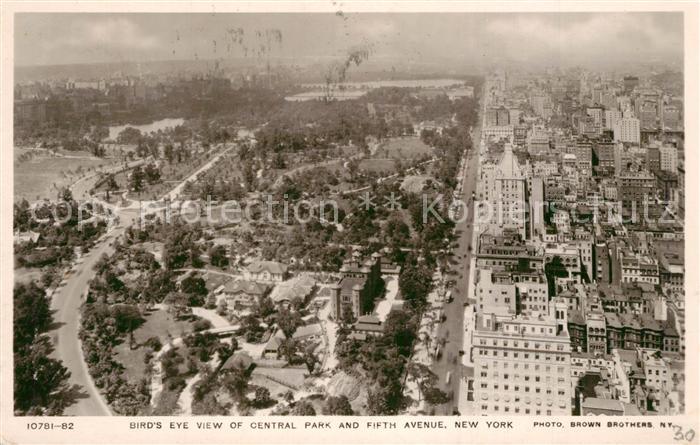 New York City Bird s eye view of Central Park and Fifth Avenue