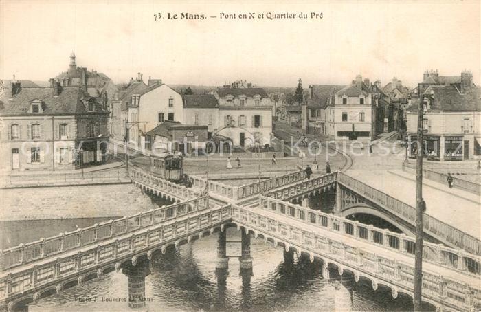 Le Mans Sarthe Le Pont en X et le Pont Yssoir sur la S