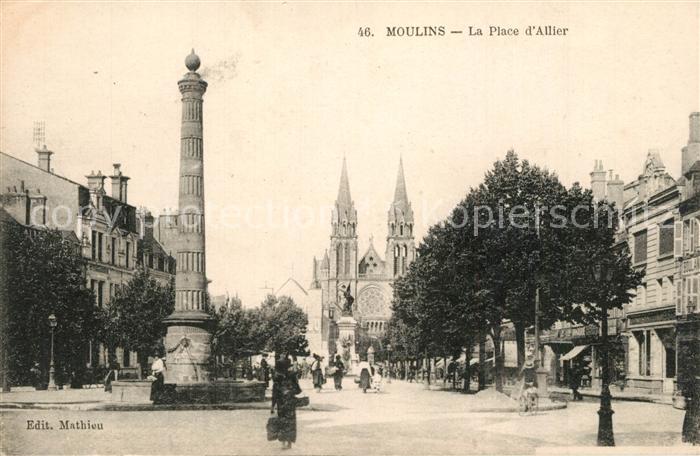 Moulins Allier Place d Allier Monument Eglise