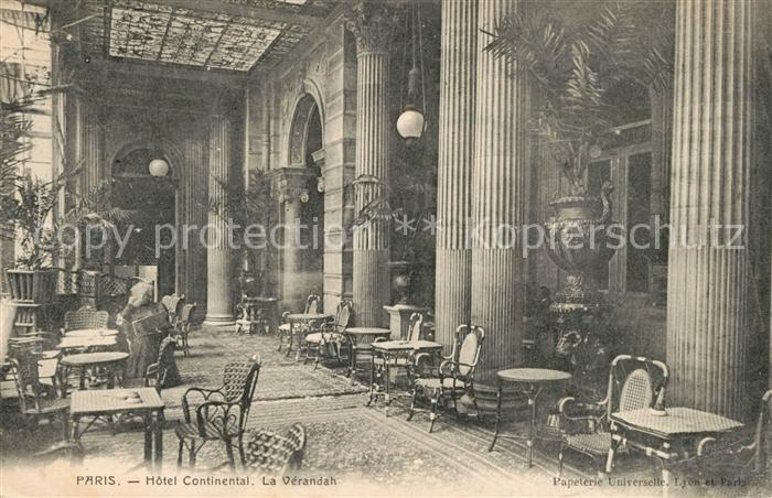 Paris Hotel Continental véranda