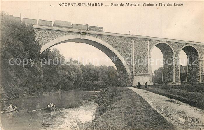 Nogent-sur-Marne Bras de Marne et Viaduc a l'Ile des Loups