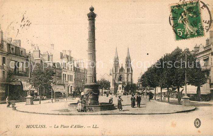 Moulins Allier Place d Allier Monument Eglise