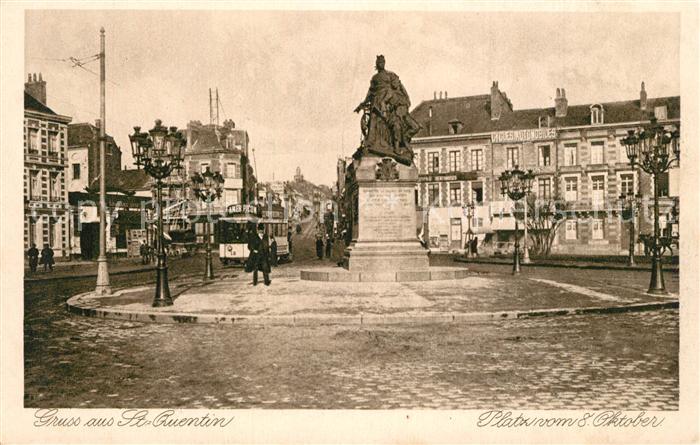 Saint-Quentin 02 Aisne Place du 8 octobre Monument Platz vom 8