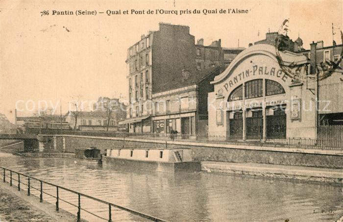 Pantin Quai et Pont de l'Ourcq pris du Quai de l'Aisne