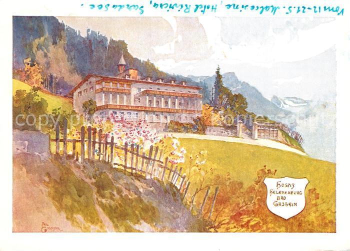 Bad Gastein Hospiz Helenenburg Kuenstlerkarte