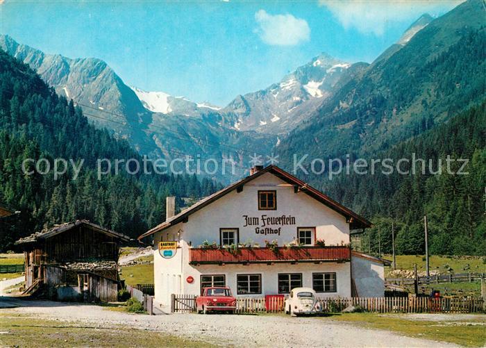 Gschnitz Tirol Gasthof Zum Feuerstein gegen Aperen Feuerstein und Wetterspitze W
