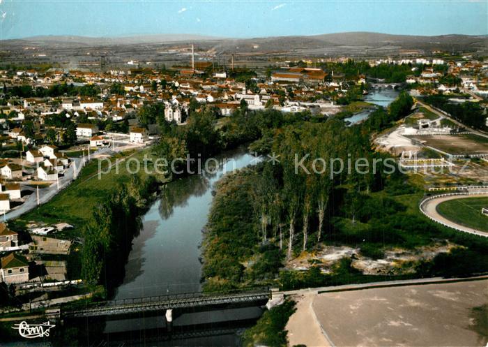 Gueugnon Les bords de l'Arroux vue aérienne