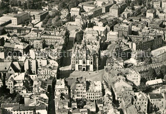 Liberec Letecky pohled Stadtzentrum Fliegeraufnahme