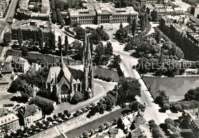 Strasbourg Alsace Eglise Saint Paul et Université vue aér