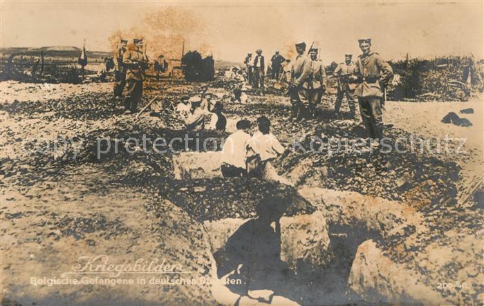 Belgien Kriegsbilder Belgische Gefangene in deutschen Diensten