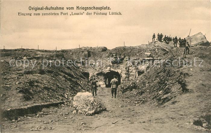 Luettich Kriegsschauplatz Eingang zum zerst?rten Loucin der Festung