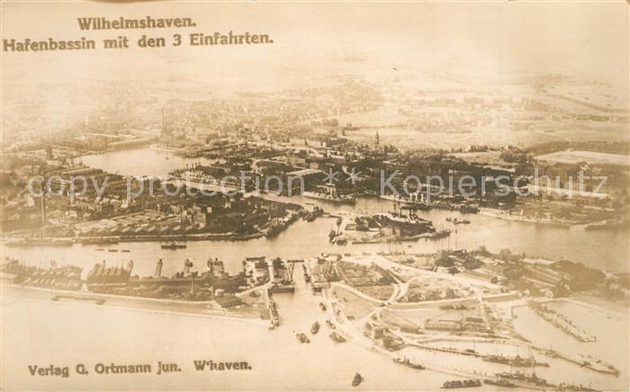 Wilhelmshaven Fliegeraufnahme Hafenbassin