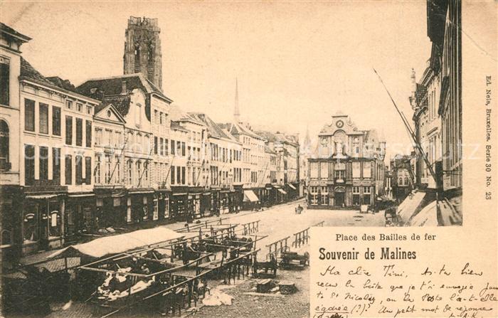 Malines Mechelen Flandre Place des Bailles de fer