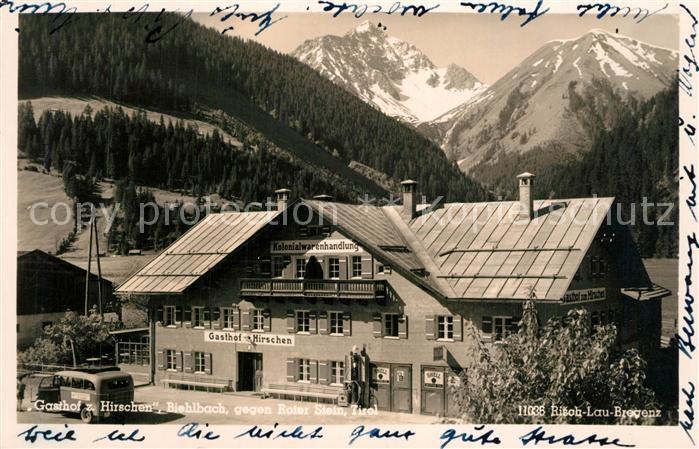 Biehlbach Tirol Gasthaus zum Hirschen gegen Roter Stein