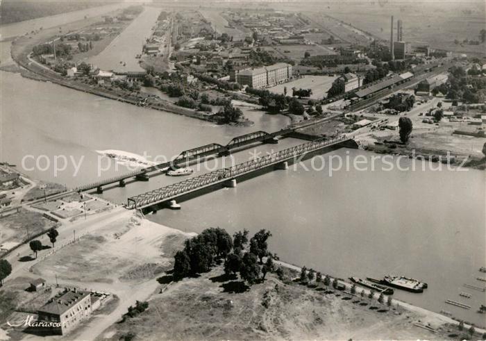 Strasbourg Alsace Fliegeraufnahme Pont de Kehl
