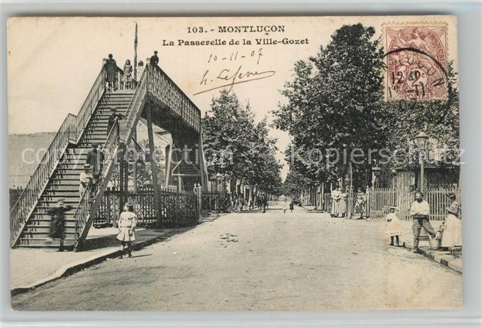 Montlucon La Passerelle de la Ville Gozet