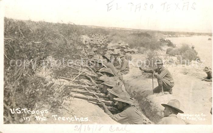 El Paso Texas US Troops in teh Trenches Soldaten im Sch?tzengraben