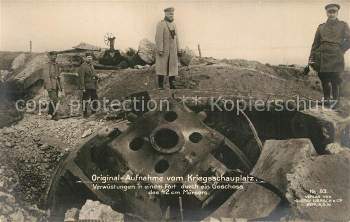 Fort Loucin Kriegsschauplatz Soldaten Geschosse