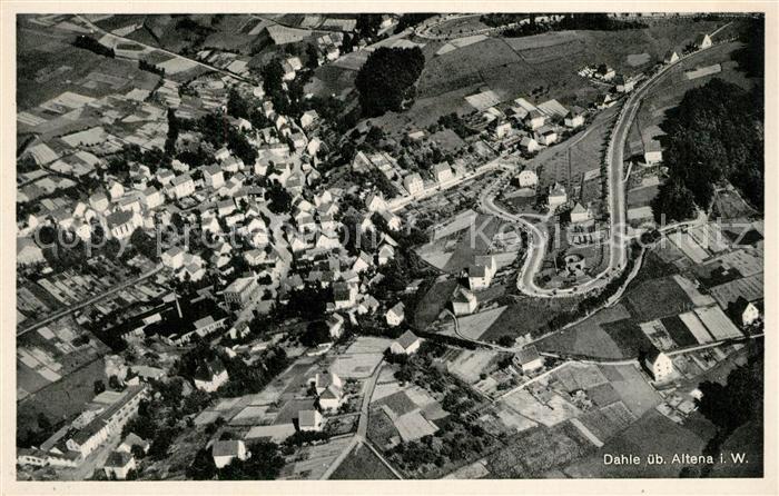 Dahle Altena Fliegeraufnahme Geschwister Grefe Kolonialwaren