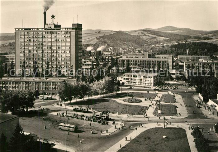 Gottwaldov Tschechien Place du Travail Fliegeraufnahme