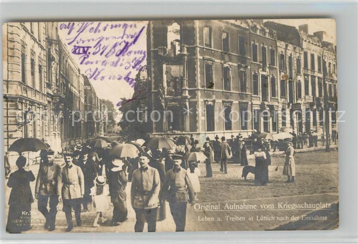 Luettich Kriegsschauplatz Stassen-Leben nach der Einnahme