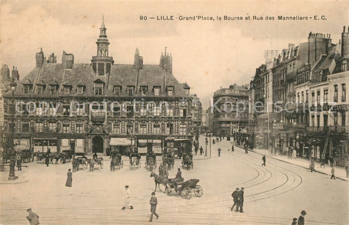 Lille Nord Grand Place la Bourse Rue des Manneliers