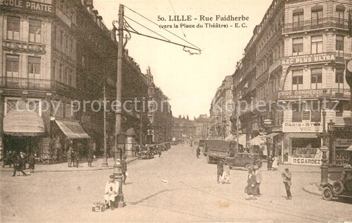 Lille Nord Rue Faidherbe Place du Theatre
