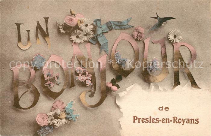Presles Isere Un Bonjour Schmuckkarte
