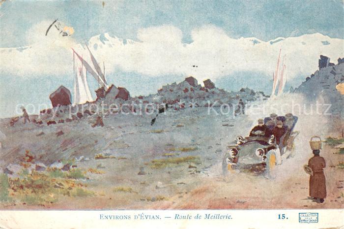 Evian-les-Bains Haute Savoie Route de Meillerie Kuenstlerkarte