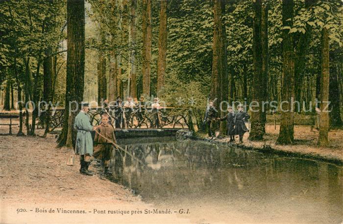Bois de Vincennes Pont rustique pres Saint Mande