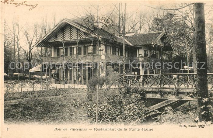 Bois de Vincennes Restaurant de la Porte Jaune