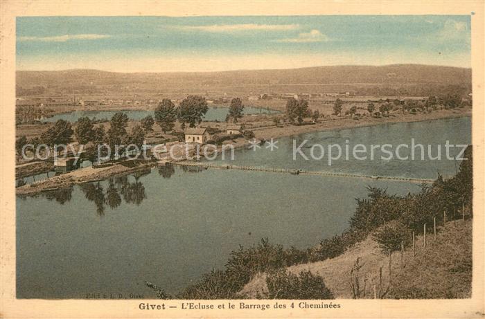 Givet Ardennes Ecluse Barrage des 4 Cheminees