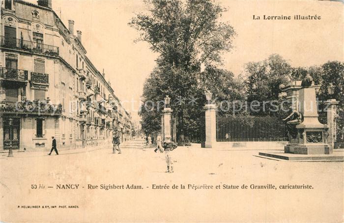Nancy Lothringen Rue Sigisbert Adam Pepiriere Statue de