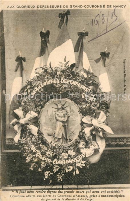Nancy Lothringen Aux Glorieux Defenseurs du Grand Couron