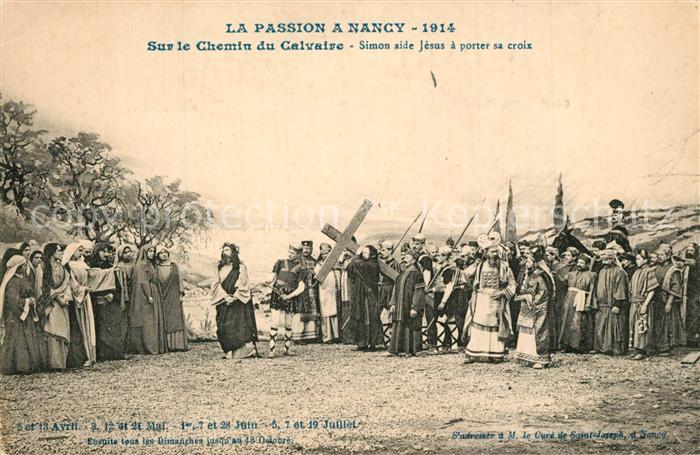 Nancy Lothringen La Passion Simon aide Jesus a porter sa croix