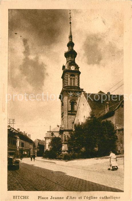 Bitche Moselle Place Jeanne d Arc Eglise Catholique
