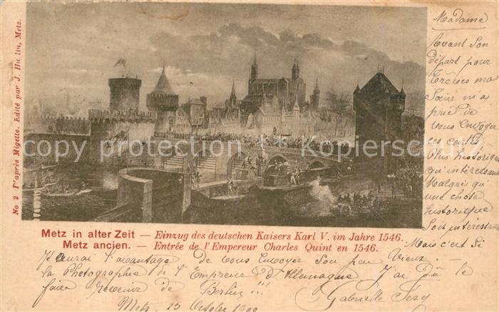 Metz 57 Moselle Einzug des deutschen Kaiser Karl V 1546