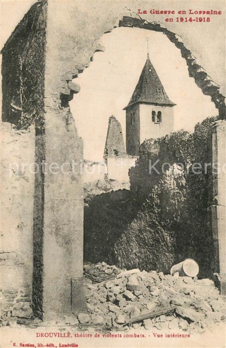 Drouville Theatre de violents combats Kriegsschaeden