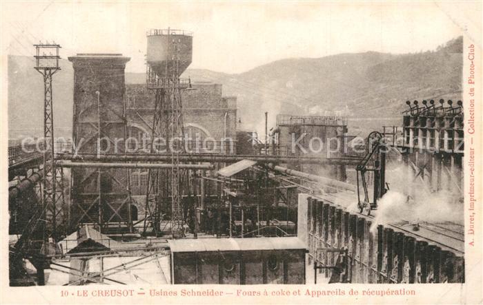 Le Creusot Saone-et-Loire Usines Schneider Fours a coce et Appare