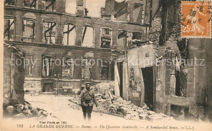 Reims Champagne Ardenne Un Quartier bombarde La Grande Guerre
