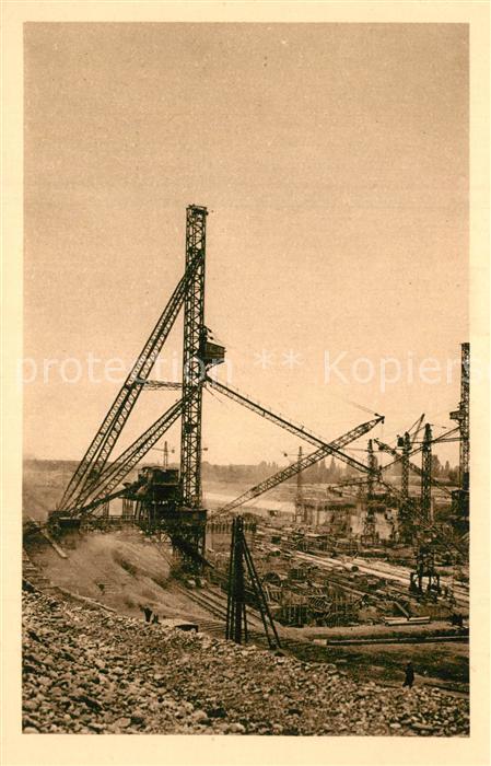 Kembs Elsass Ecluses grandes tours a betonner 1930