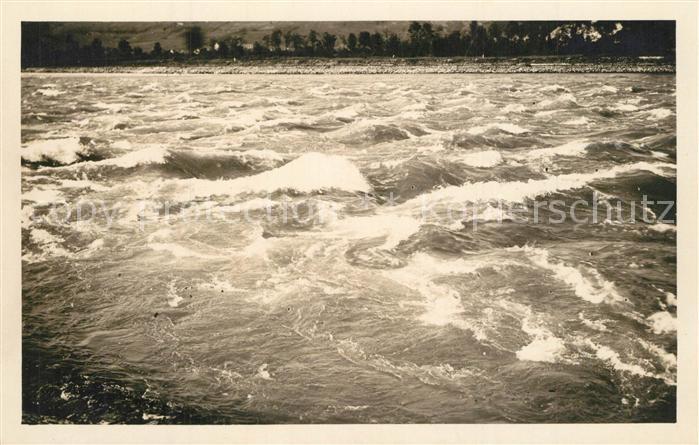 Kembs Elsass Stürmischer Rhein