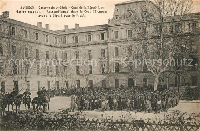 Avignon Vaucluse Caserne du 7e Genie Cour de la Republique