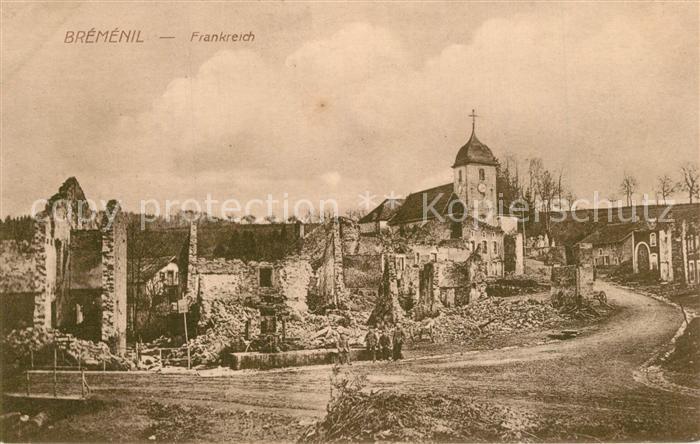 Bremenil Zerschossene Haeuser in WK1