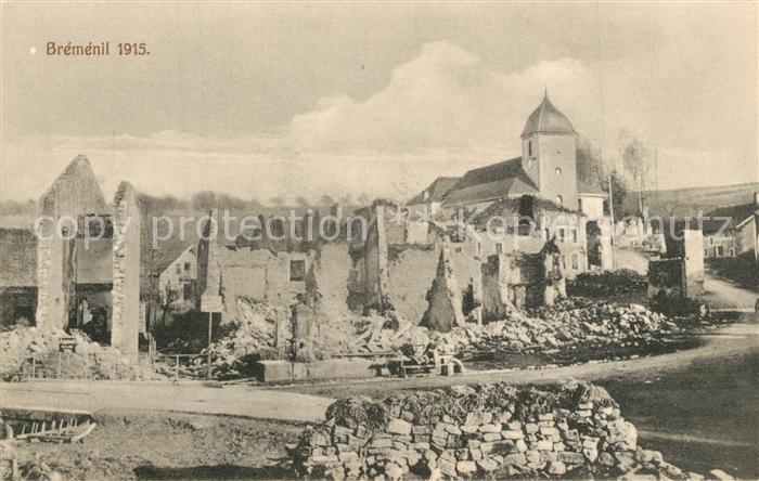 Bremenil Zerstoertes Dorf in WK1