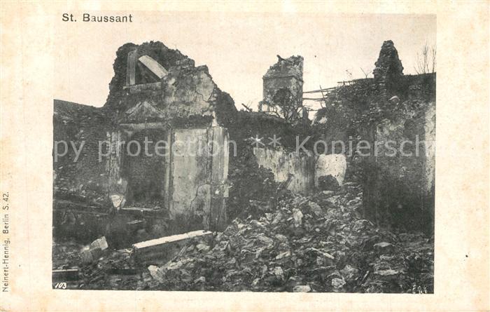 Saint-Baussant nach Zerstoerung