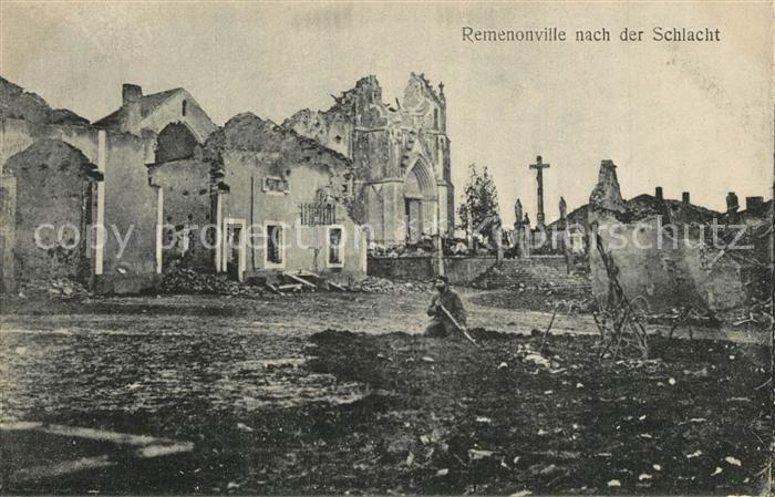 Remenoville Meurthe-et-Moselle nach der Schlacht