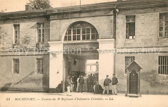 Rochefort Charente-Maritime Caserne du St Regiment d’Infanterie Coloniale