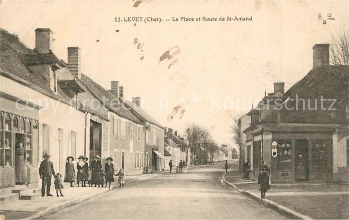Levet La Place et Route de St Amand