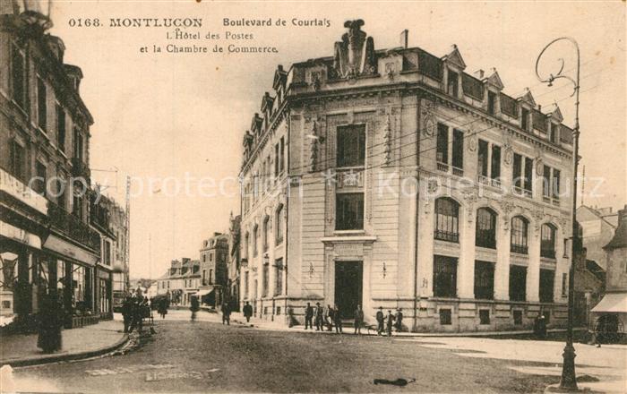 Montlucon Boulevard de Courtais Hotel des Postes et la Chambre de Commerce